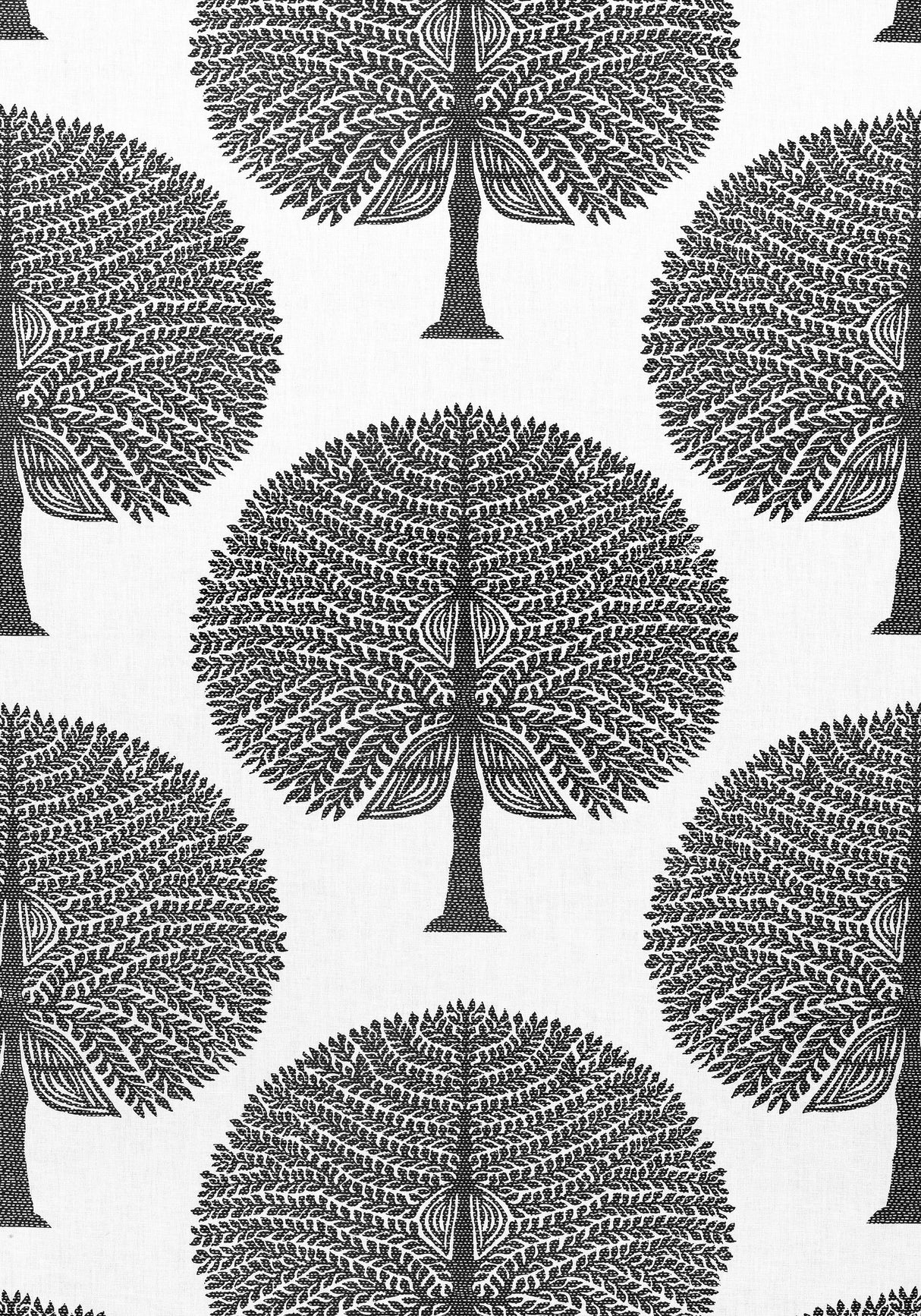 Thibaut MULBERRY TREE Black and White Fabric