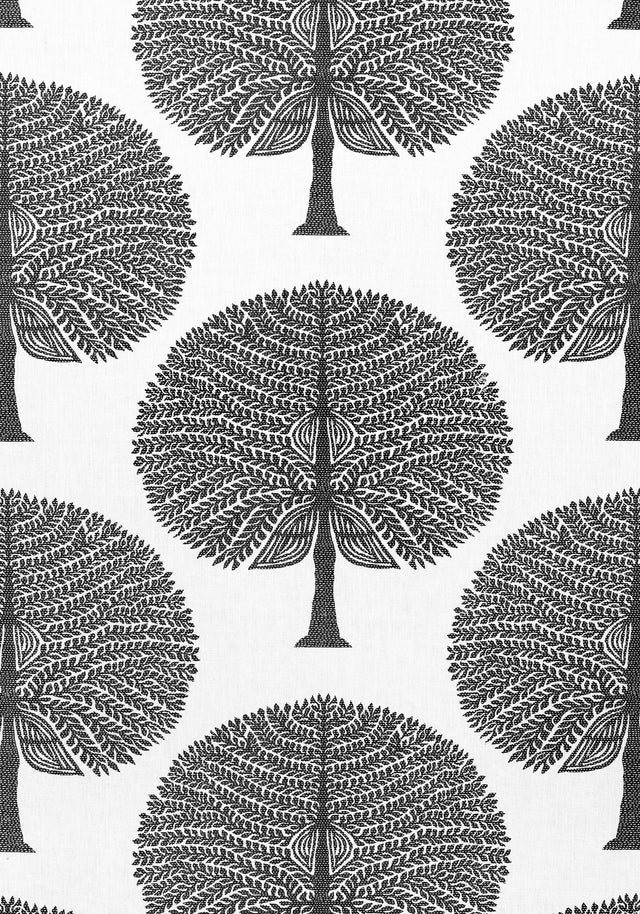 Thibaut MULBERRY TREE Black and White Fabric