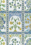 Thibaut INDIAN PANEL Blue and Yellow Fabric