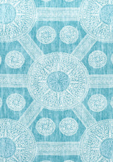 Thibaut STONINGTON Turquoise Fabric