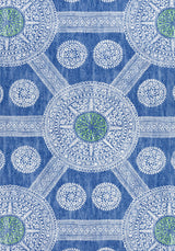 Thibaut STONINGTON Blue and Green Fabric
