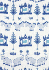 Thibaut KINGDOM PARADE Blue and White Fabric