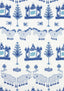 Thibaut KINGDOM PARADE Blue and White Fabric