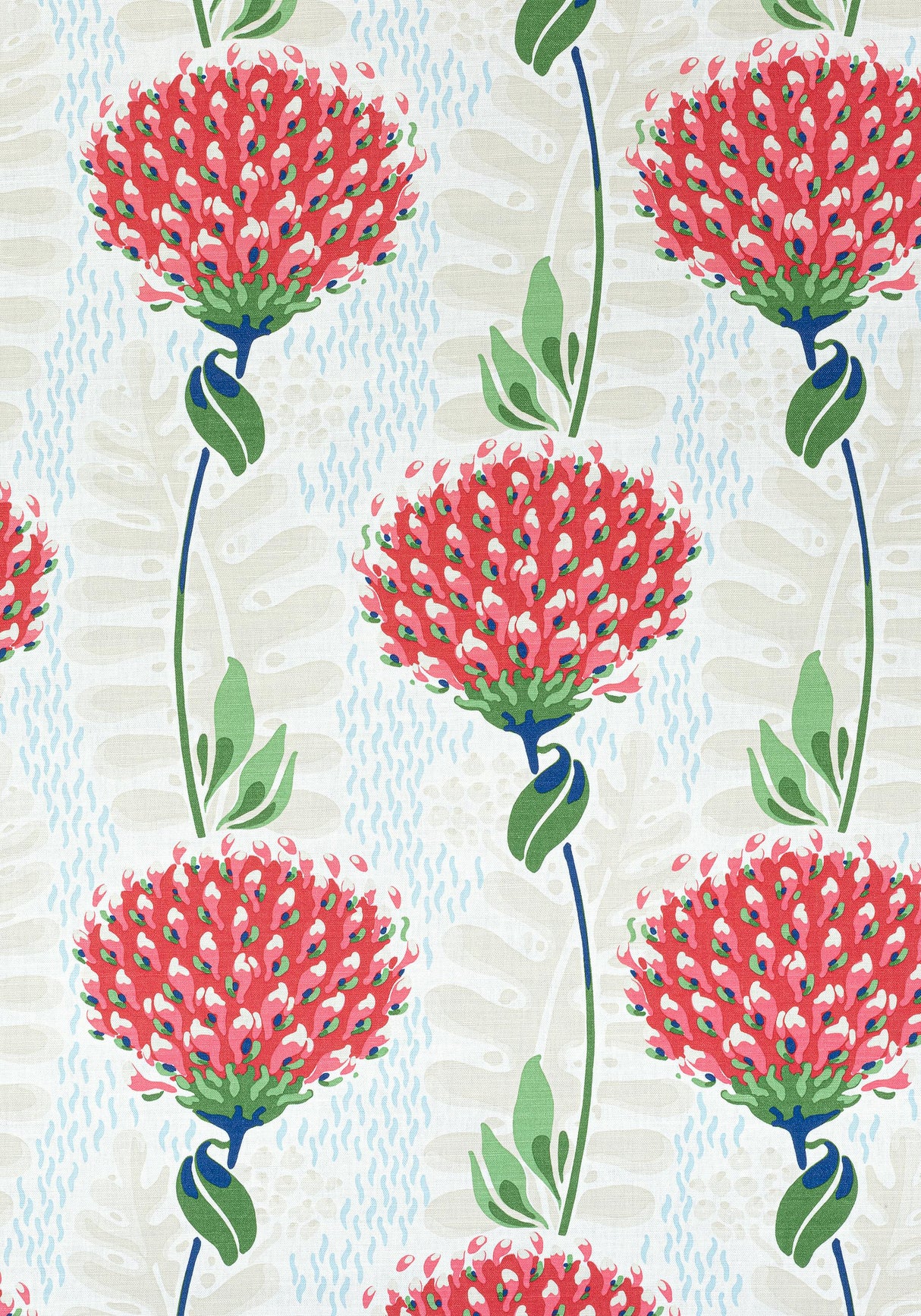 Thibaut TIVERTON Red Fabric