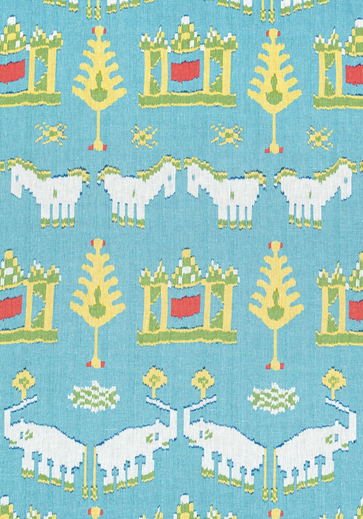 Thibaut KINGDOM PARADE Turquoise Fabric