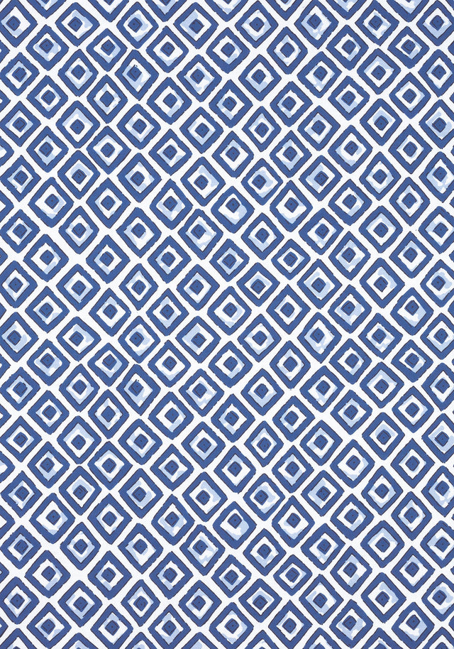 Thibaut INDIAN DIAMOND Blue Fabric