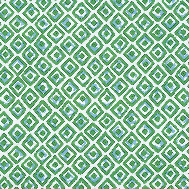 Thibaut Indian Diamond Green Fabric
