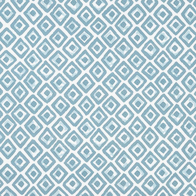 Thibaut Indian Diamond Spa Blue Fabric