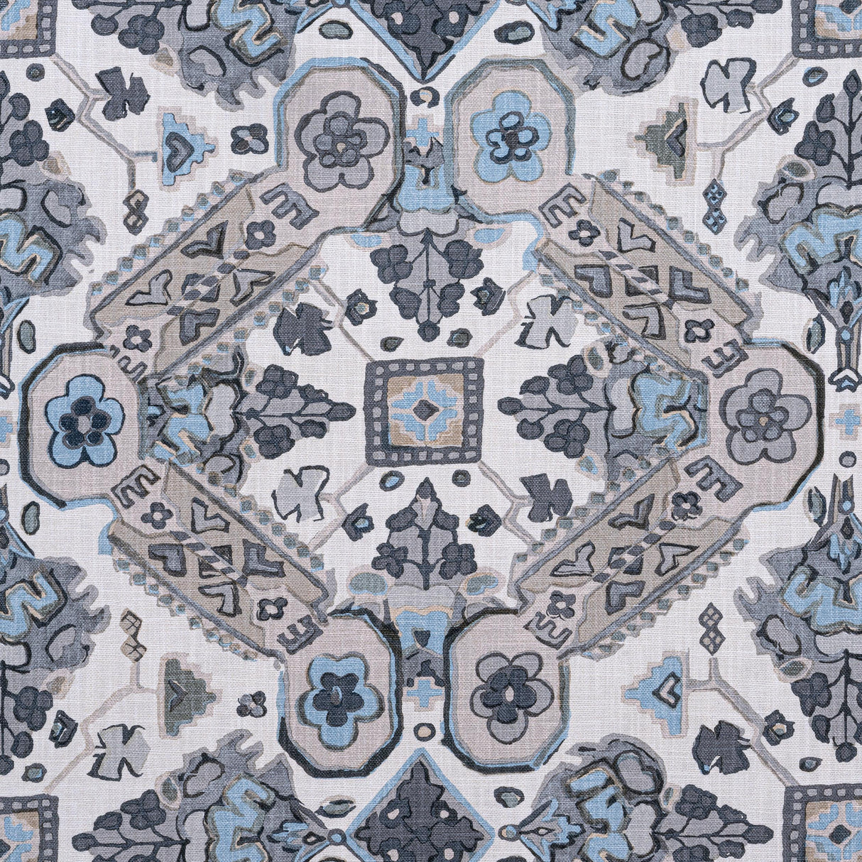 Thibaut Persian Carpet Grey And Beige Fabric
