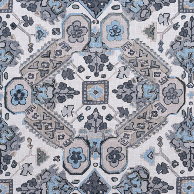 Thibaut Persian Carpet Grey And Beige Fabric