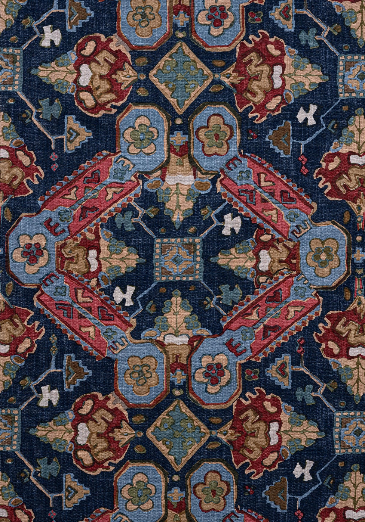 Thibaut PERSIAN CARPET Navy Fabric
