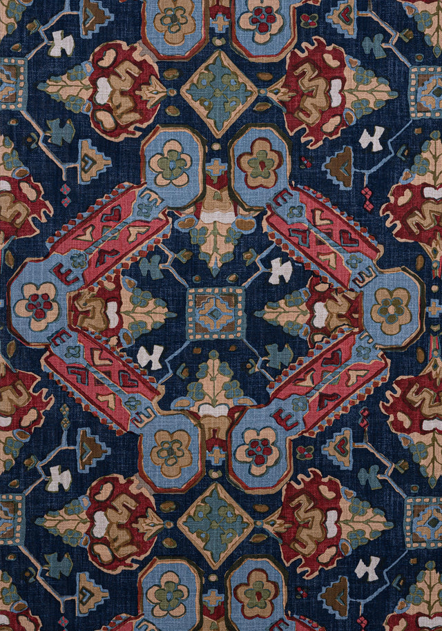Thibaut PERSIAN CARPET Navy Fabric