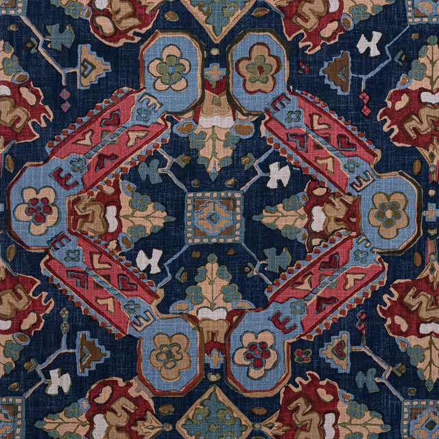 Thibaut Persian Carpet Navy Fabric