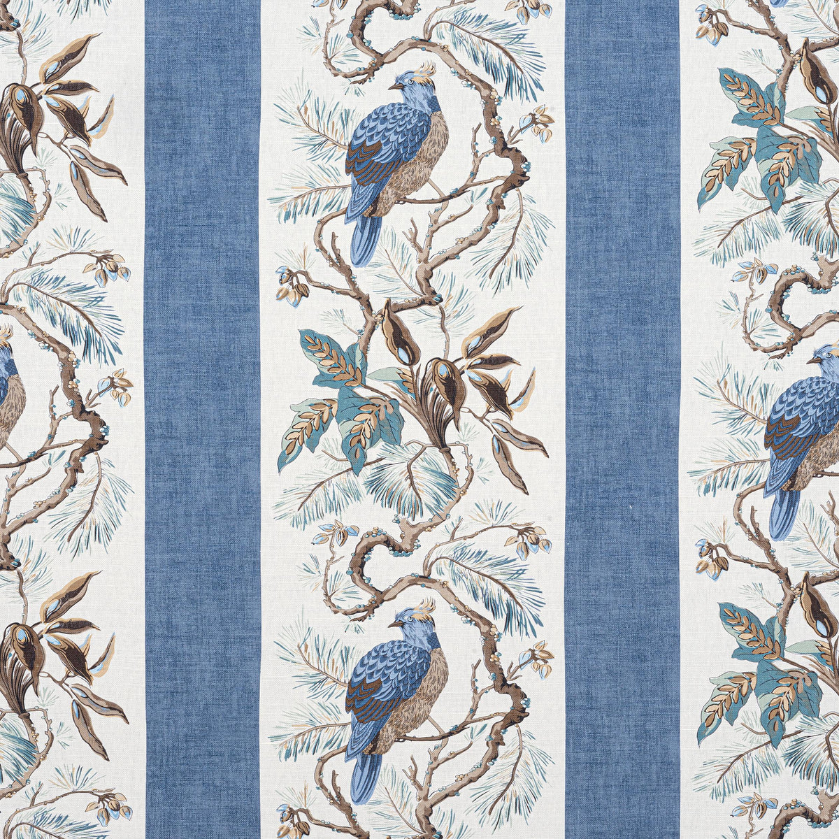 Thibaut Williamson Blue Fabric