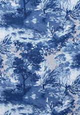 Thibaut LINCOLN TOILE Blue and Flax Fabric