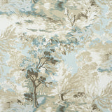 Thibaut Lincoln Toile Beige And Spa Blue Fabric