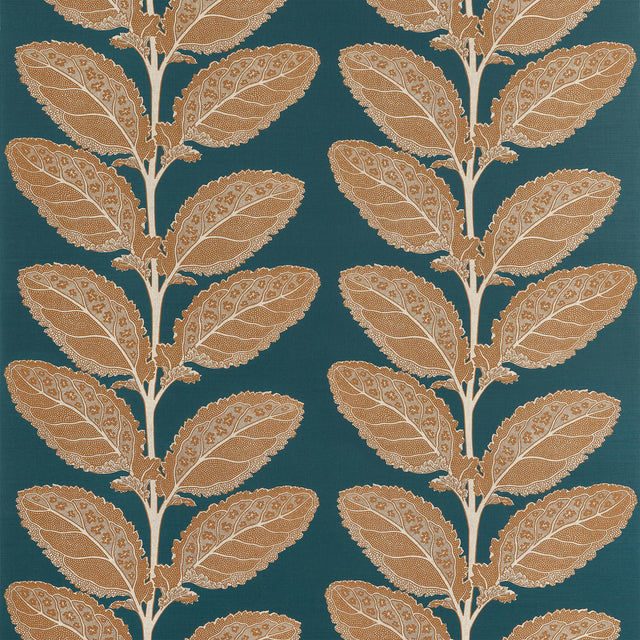 Thibaut Lacinato Ochre And Mineral Fabric