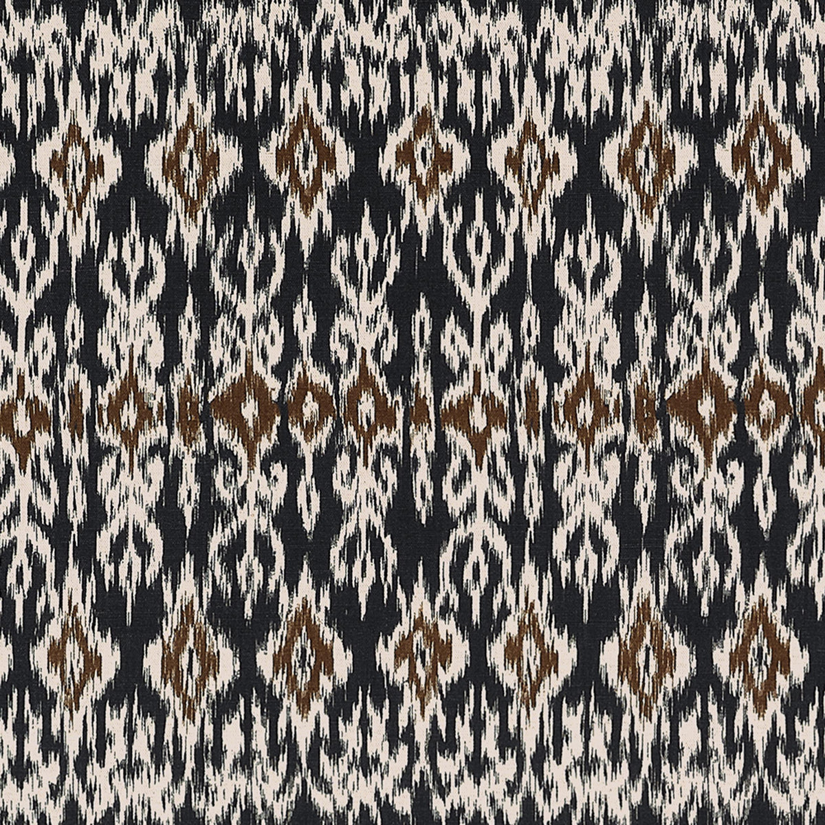 Thibaut Atlas Ikat Basalt Black Fabric