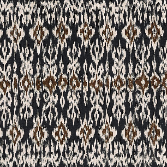 Thibaut Atlas Ikat Basalt Black Fabric