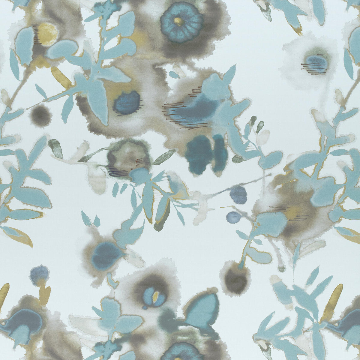 Thibaut Open Spaces Beige And Teal Fabric