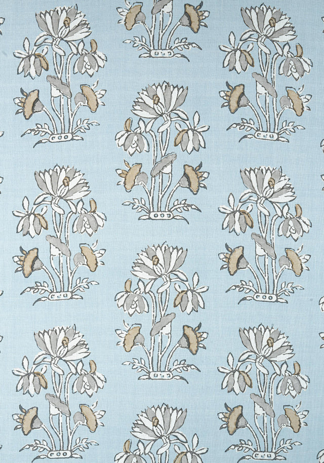 Thibaut LILY FLOWER Spa Blue Fabric