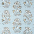 Thibaut Lily Flower Spa Blue Fabric