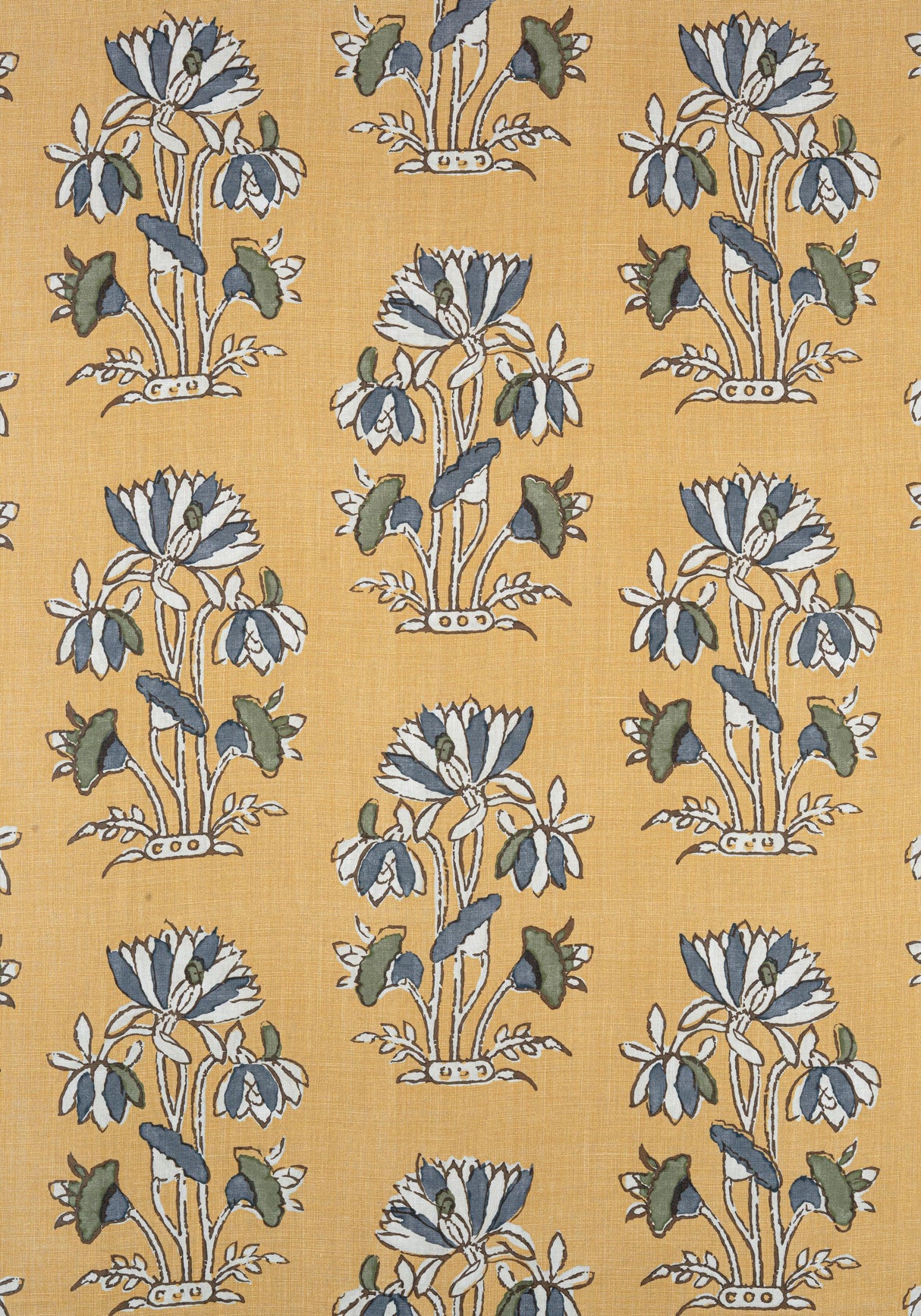Thibaut LILY FLOWER Harvest Gold Fabric