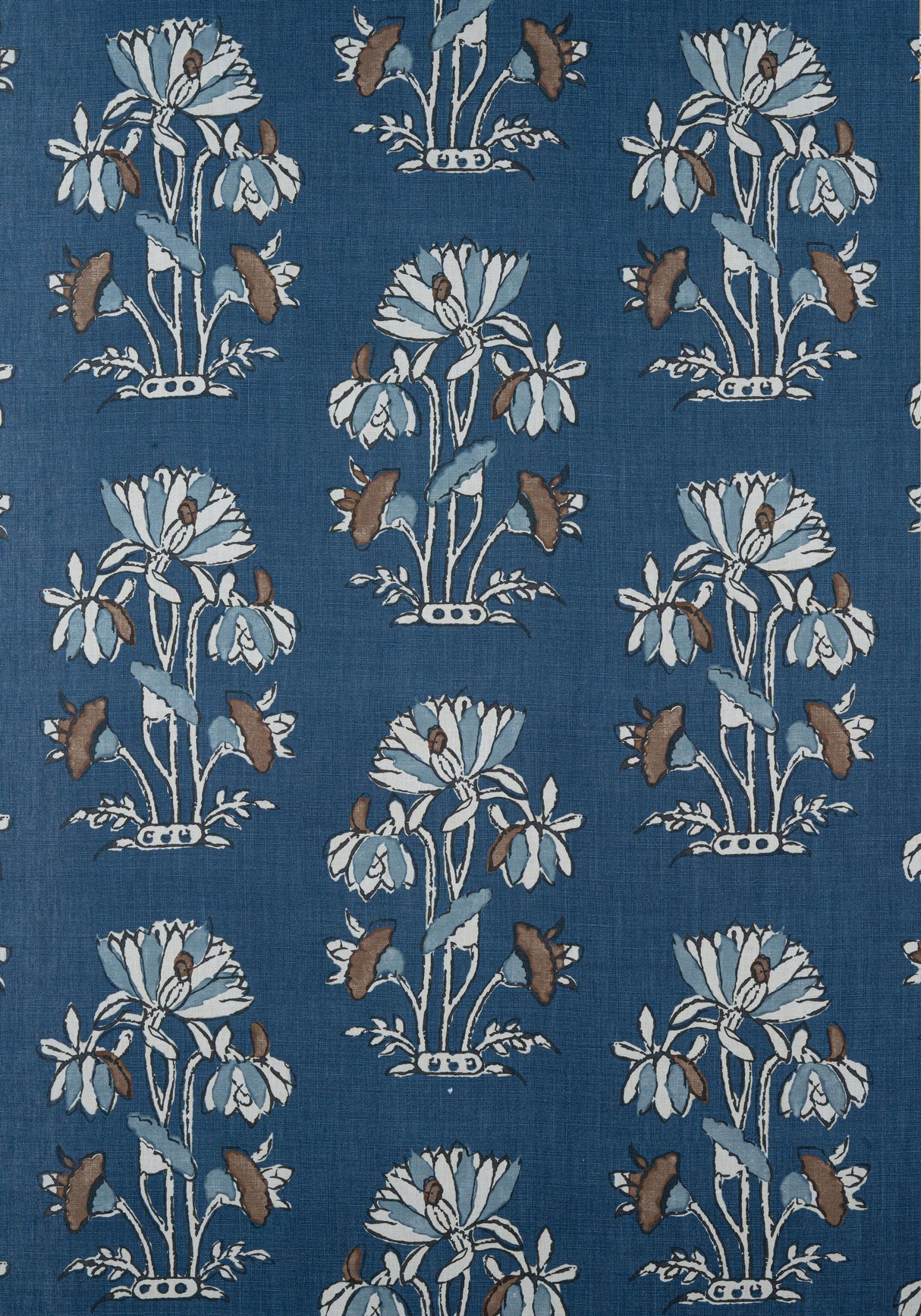 Thibaut LILY FLOWER Navy Fabric