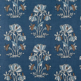 Thibaut Lily Flower Navy Fabric