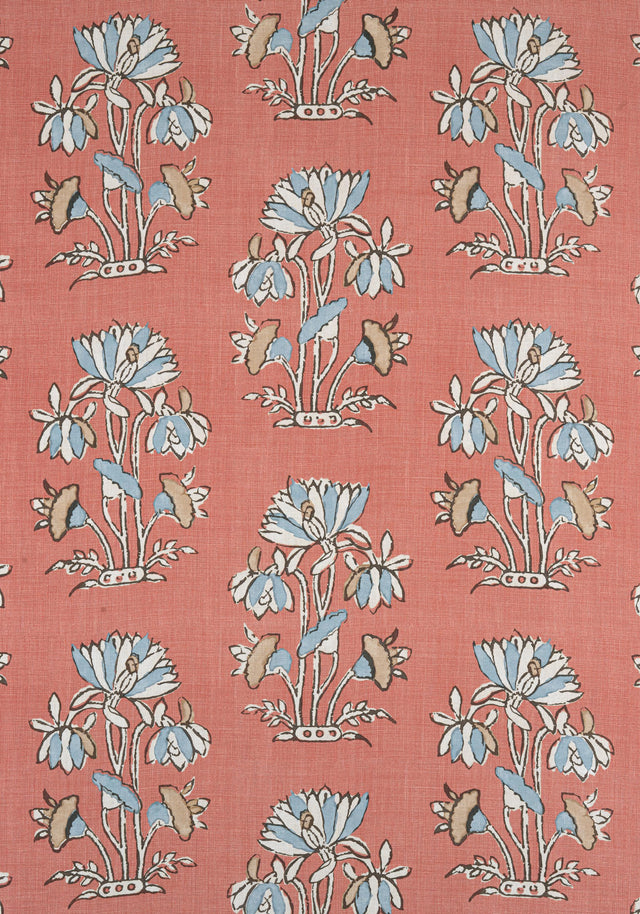 Thibaut LILY FLOWER Coral Fabric