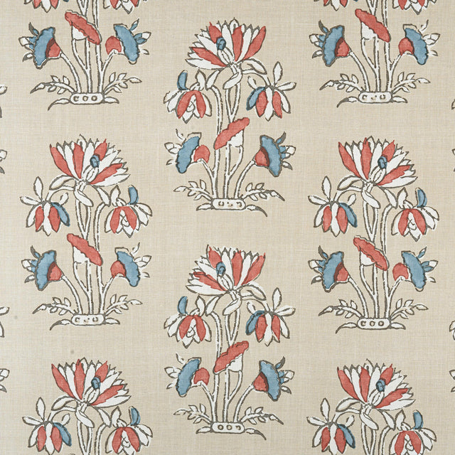 Thibaut Lily Flower Beige And Sunbaked Fabric