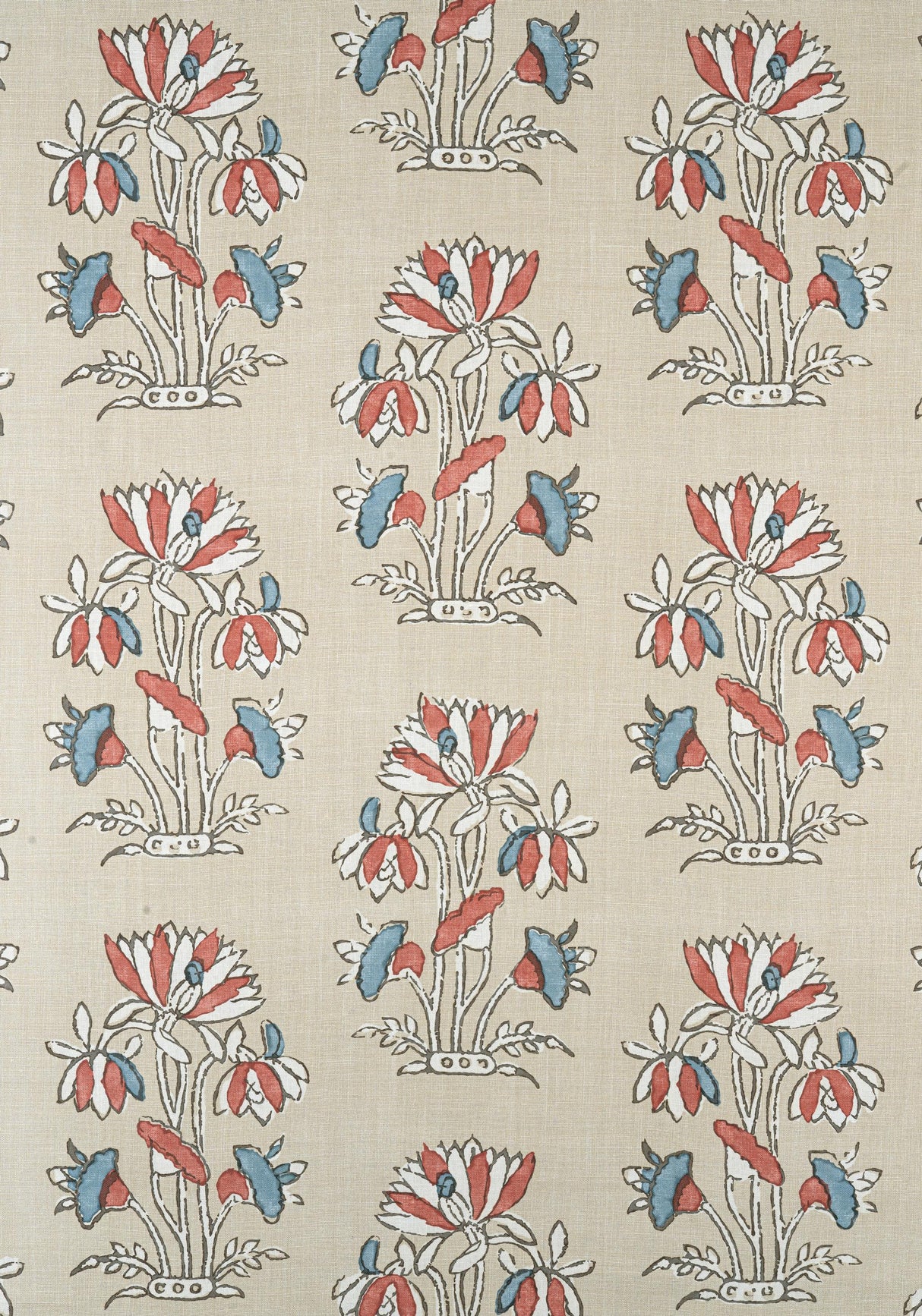 Thibaut LILY FLOWER Beige and Sunbaked Fabric