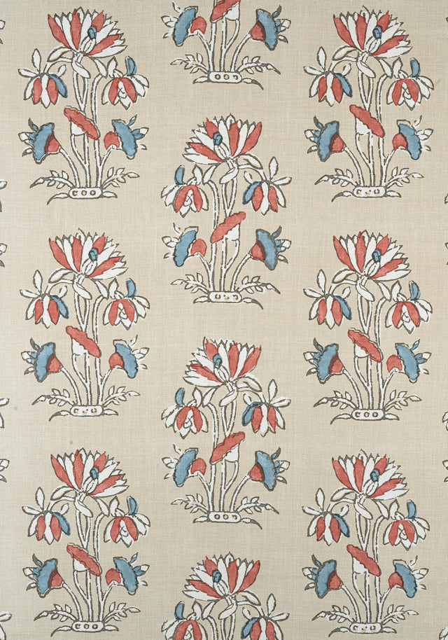 Thibaut LILY FLOWER Beige and Sunbaked Fabric
