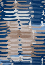 Thibaut RIO GRANDE Blue and Beige Fabric