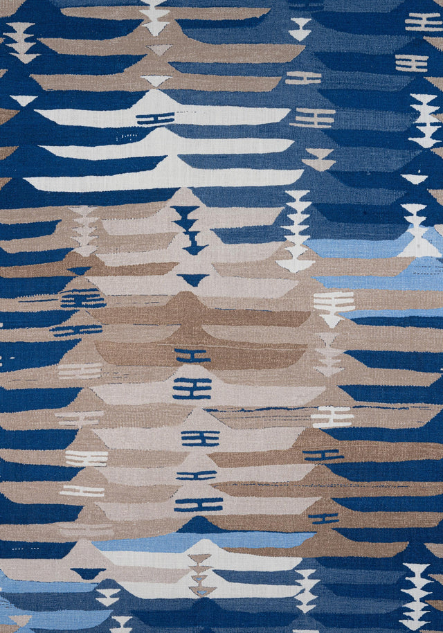 Thibaut RIO GRANDE Blue and Beige Fabric