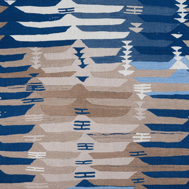 Thibaut Rio Grande Blue And Beige Fabric