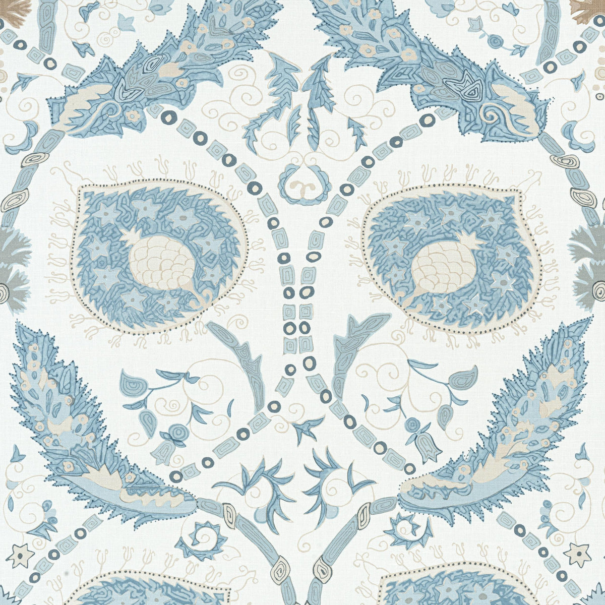 Thibaut Lewis Spa Blue Fabric