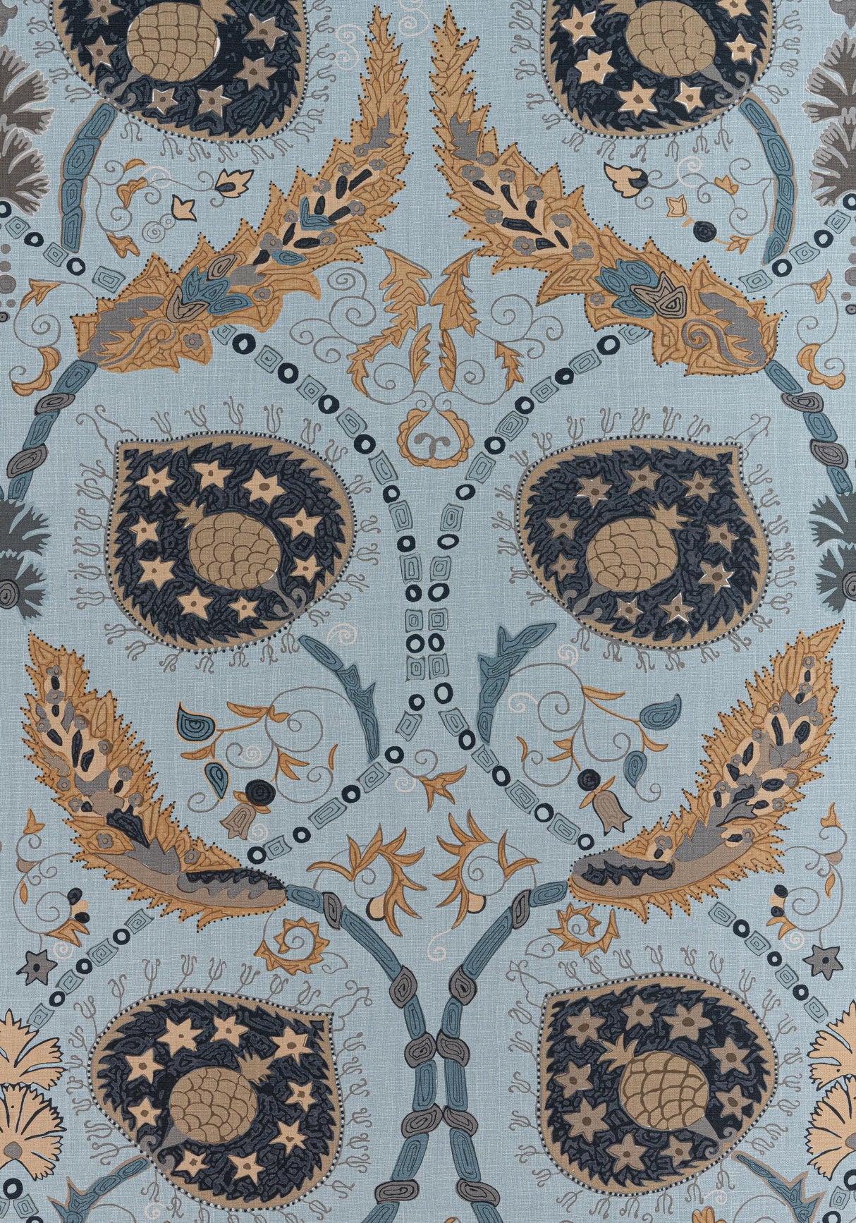 Thibaut LEWIS Mineral Blue Fabric