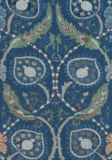 Thibaut LEWIS Navy and Teal Fabric