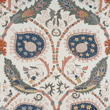 Thibaut Lewis Coral And Blue Fabric
