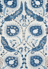 Thibaut LEWIS Blue and Beige Fabric