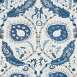 Thibaut Lewis Blue And Beige Fabric