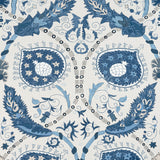 Thibaut Lewis Blue And Beige Fabric