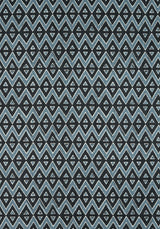 Thibaut TIBURON Black and Mineral Blue Fabric