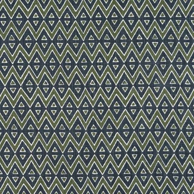 Thibaut Tiburon Green And Bluestone Fabric