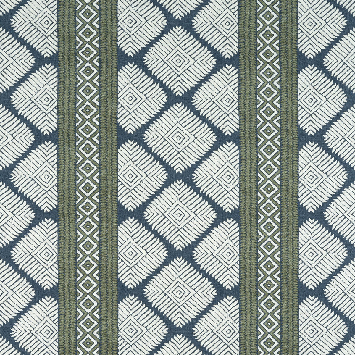 Thibaut Austin Bluestone And Green Fabric