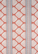 Thibaut AUSTIN Coral and Spa Blue Fabric