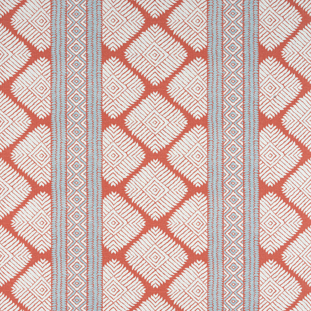 Thibaut Austin Coral And Spa Blue Fabric