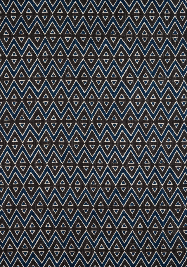 Thibaut TIBURON Brown and Navy Fabric