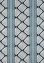 Thibaut AUSTIN Black and Mineral Blue Fabric